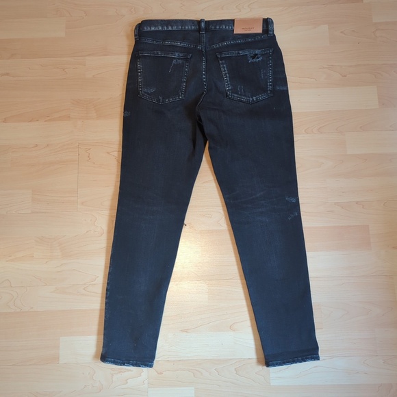 Moussy Vintage Women’s Faded Black Distressed Mid Rise Jeans - Picture 3 of 12